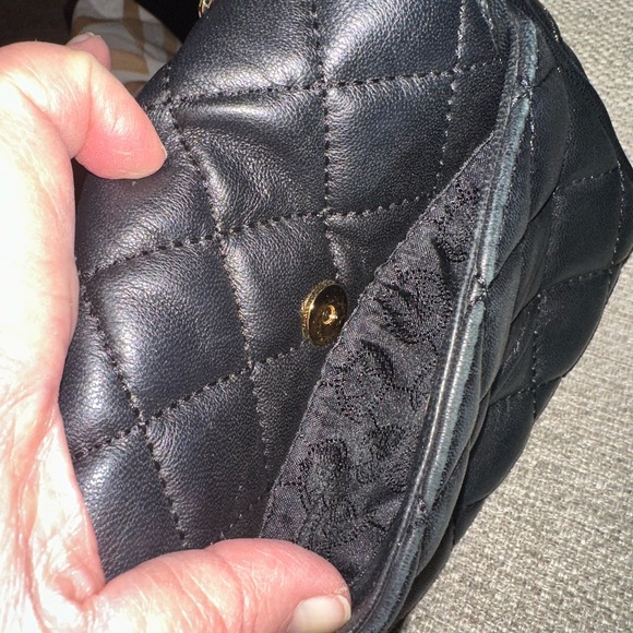 Michael Kors Fulton  Black Quilted Chain Crossbody Bag | Like New Designer Bag - Picture 10 of 16